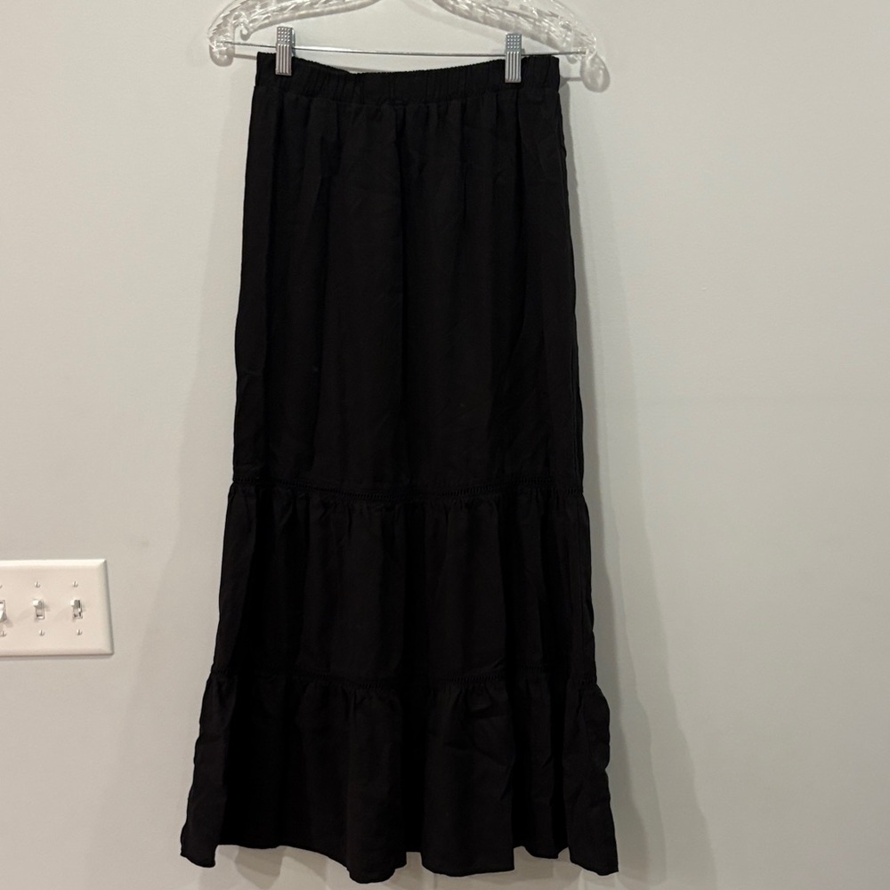 Bella Dahl Elegant Black Maxi Skirt